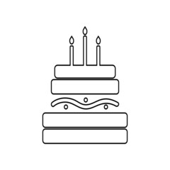 cake icon logo design illustration image