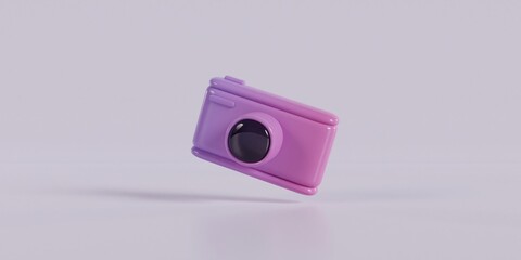 Gradient Color Camera 3d Illustration