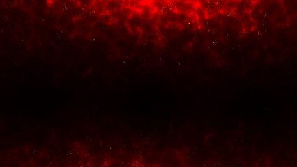 Fire embers particles over black background. Fire sparks background. Abstract dark glitter fire particles lights.	
