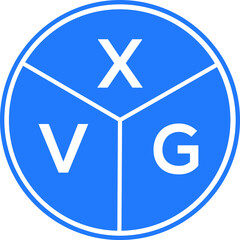 XVG letter logo design on white background. XVG  creative circle letter logo concept. XVG letter design.