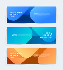 Geometric banner design with Vector presentation template.