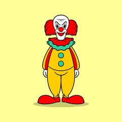 creepy clown cartoon