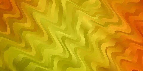 Fototapeta premium Light Red, Yellow vector backdrop with circular arc.