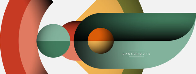 Trendy shapes, color minimal design composition, lines and shadows for wallpaper banner background or landing page