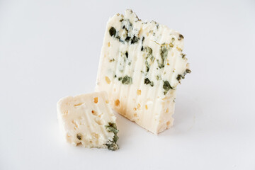 blue cheese on the white
