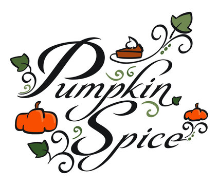 Pumpkin Spice Word Art