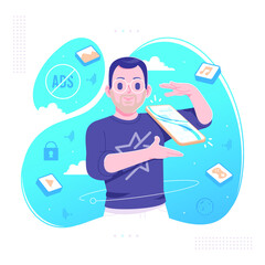 futuristic smartphone technology illustration background