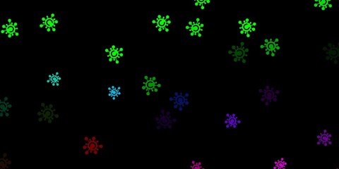 Dark multicolor vector texture with disease symbols.