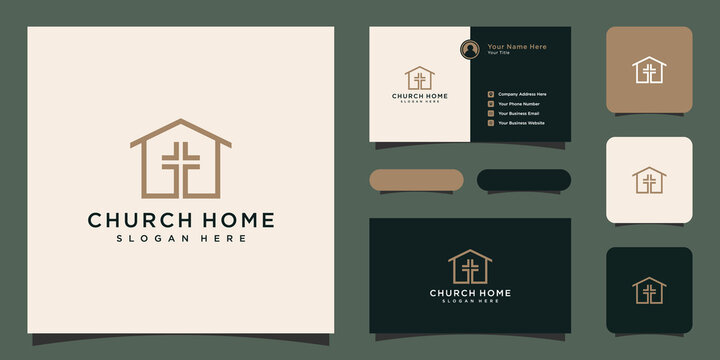church home logo design vector