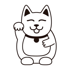 Fortune Cat, Lucy cat, vector