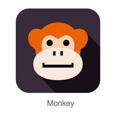 monkey animal face icon