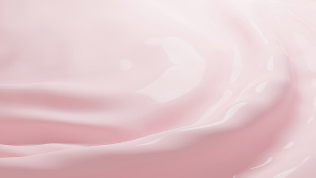 Pink Cosmetic Cream Texture Background 3D Render