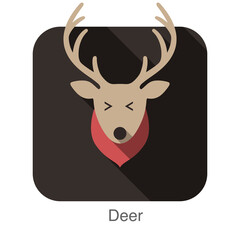 Deer animal face ico