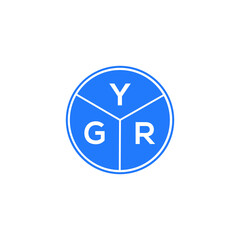 YGR letter logo design on white background. YGR  creative circle letter logo concept. YGR letter design.