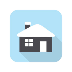 snow on the house, vector