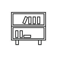 bookshelf icon for website, symbol, presentation 