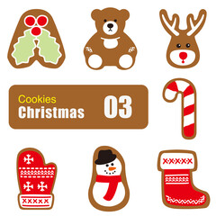 Christmas cookies, biscuit, vector