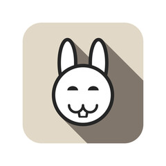 Rabbit icon vector