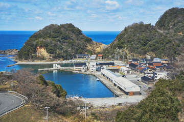 兵庫県新温泉町　七坂八峠展望台からの景色