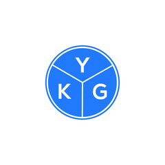 YKG letter logo design on white background. YKG  creative circle letter logo concept. YKG letter design.