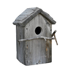 Old wooden bird nesting box
