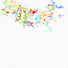 ribbon spiral confetti carnival color shine gift