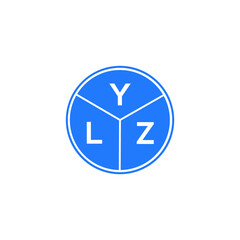 YLZ letter logo design on white background. YLZ  creative circle letter logo concept. YLZ letter design.
