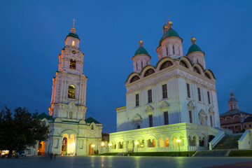 Fototapeta na wymiar Cathedral of the Assumption of the Blessed Virgin on a September evening. Astrakhan Kremlin, Russia