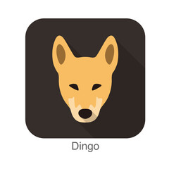 Dingo breed flat icon design