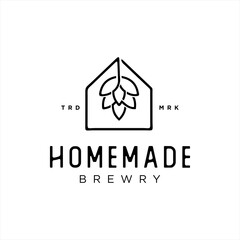 Hipster style handmade beer and craft brewery logo or emblems vintage vector 