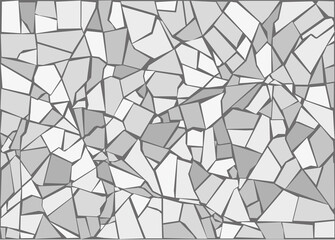 Vector illustrator of a stone tiled wall and floor pattern in black and white