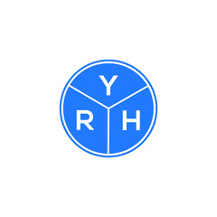 YRH letter logo design on white background. YRH  creative circle letter logo concept. YRH letter design.