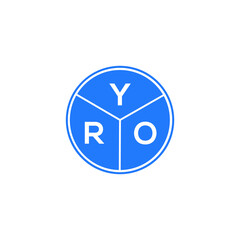 YRO letter logo design on white background. YRO  creative circle letter logo concept. YRO letter design.