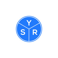 YSR letter logo design on white background. YSR  creative circle letter logo concept. YSR letter design.