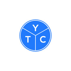 YTC letter logo design on white background. YTC  creative circle letter logo concept. YTC letter design.
