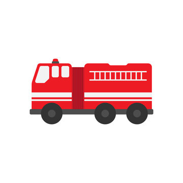 Fire truck transportation vehicle clipart illustration icon design template