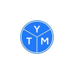 YTM letter logo design on white background. YTM  creative circle letter logo concept. YTM letter design.