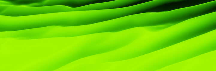 Abstract wave background. Green ripples.