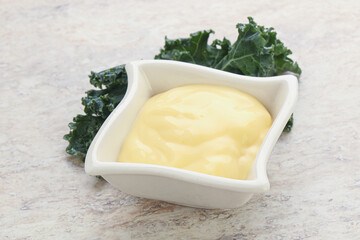 Cheese sauce in the bowl