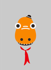 Portrait of dinosaur, wearing something, cool style