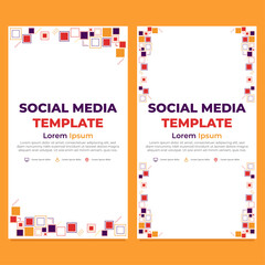 triangle geometric shape social media story template design 
