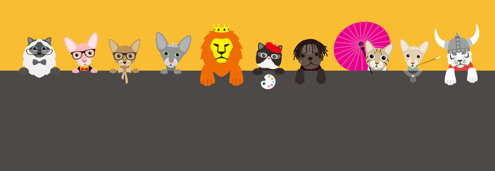 Portrait of animals, wearing something, cool style, cosplay