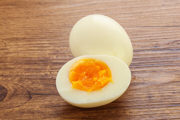 Boiled chicken egg for breakfast