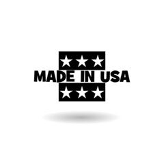 Made in the USA icon with shadow