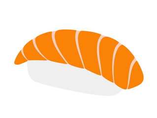Sushi food wish salmon meat, vector illustration