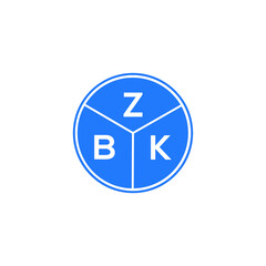 ZBK letter logo design on white background. ZBK   creative circle letter logo concept. ZBK letter design.
