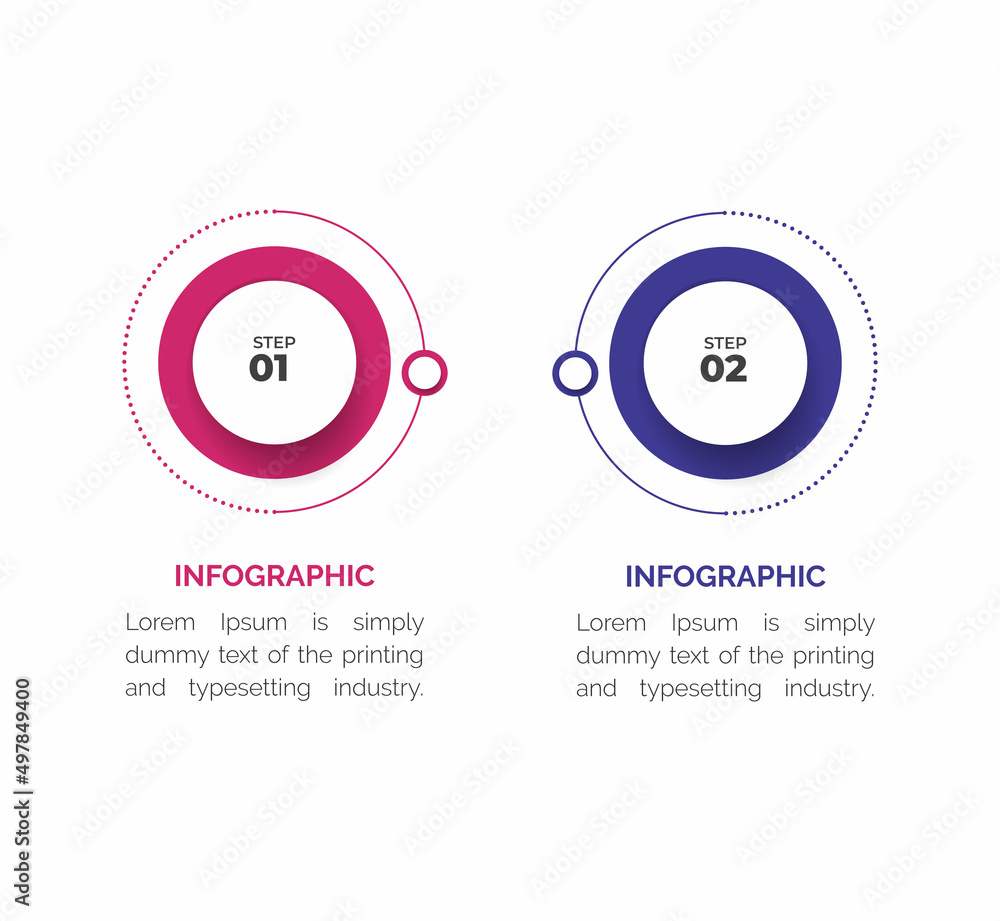 Poster business data visualization. process chart. abstract elements of graph, diagram with 2 steps, option