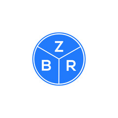 ZBR letter logo design on white background. ZBR  creative circle letter logo concept. ZBR letter design.