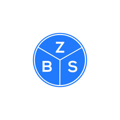 ZBS letter logo design on white background. ZBS  creative circle letter logo concept. ZBS letter design.