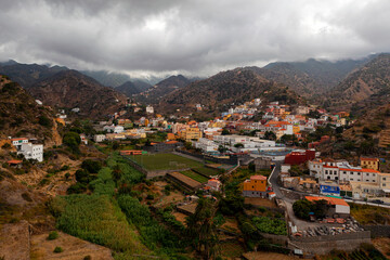 Fototapeta na wymiar Mountain landscape . La Gomera Island. The Canary Islands.